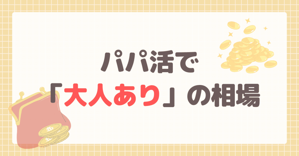 パパ活で「大人あり」の相場