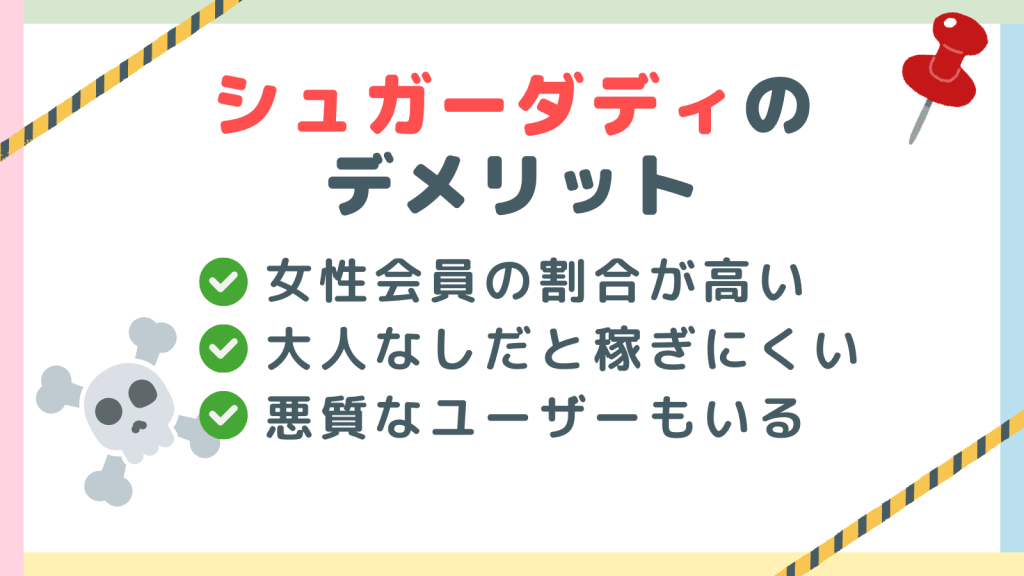 シュガーダディでパパ活して残念に感じたデメリット3つ