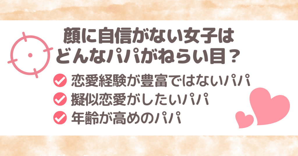 顔に自信がない女子はどんなパパがねらい目？