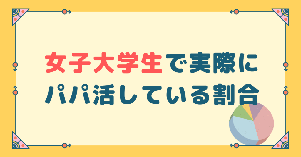 女子大学生で実際にパパ活している割合