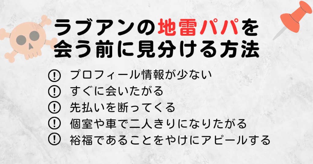 ラブアンの地雷パパを会う前に見分ける方法