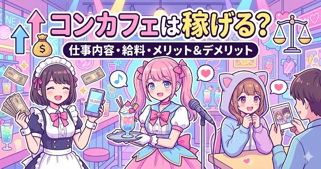 コンカフェは稼げる?仕事内容・給料・メリット&デメリット