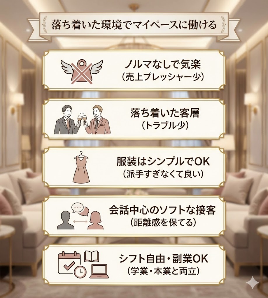 ラウンジ勤務の魅力